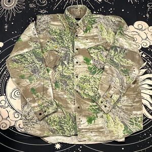 Scent Shield Shirt Men's XXL Brown Cotton Realtree Camouflage Button Up Hunting